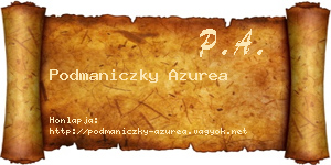Podmaniczky Azurea névjegykártya