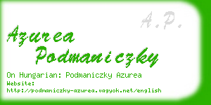 azurea podmaniczky business card